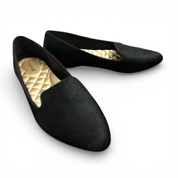 BIRDIES Shoes The Blackbird in Black Calf Hair Flats Women's Size 9